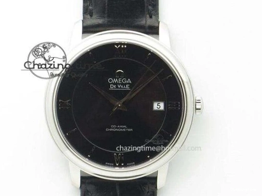 0719 De Ville MK 1:1 Best Edition SS Black Dial On Black Leather Strap A Unisex 8261